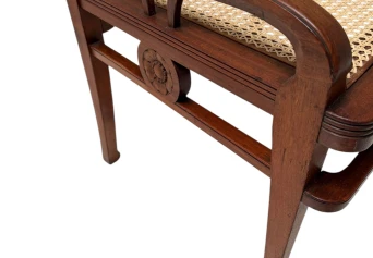 Art Nouveau Armchair with Wicker Seat by H.P. Mutters & Zoon, 1900s